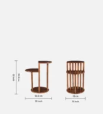 Tavish Solid Sheesham Wood Minimalist Side Table - Image 5