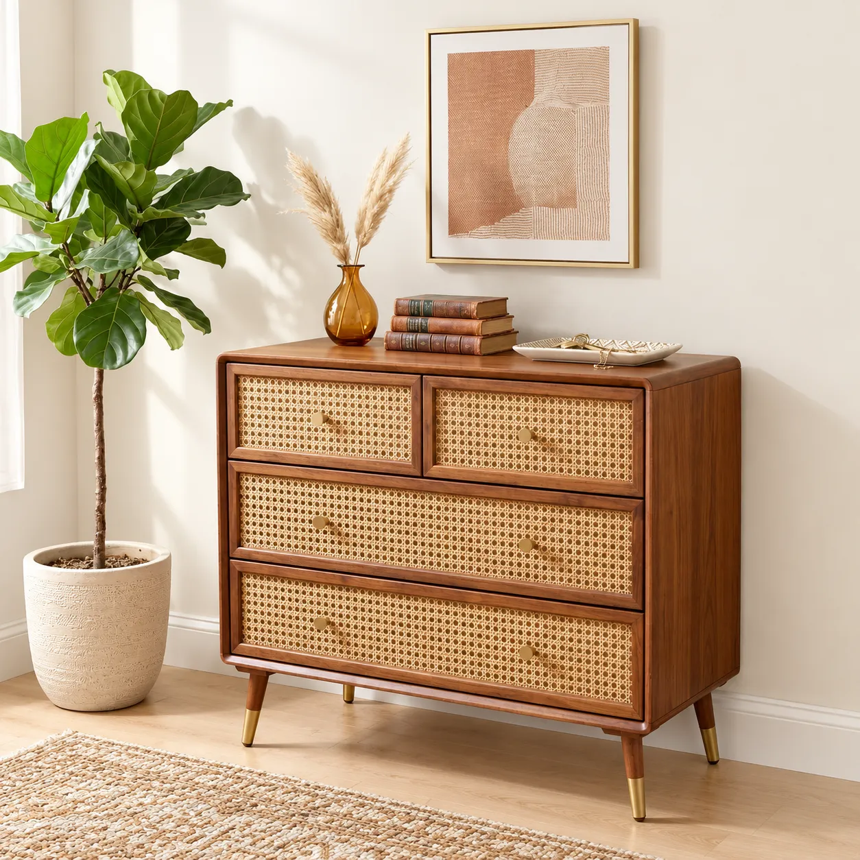 Varen Solid Sheesham Wood Multi Drawer Storage Chest (5) Varen Solid Sheesham Wood Multi Drawer Storage Chest - Image 1