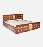 Velora Solid Sheesham Wood Contemporary Box Storage Bed - Image 2
