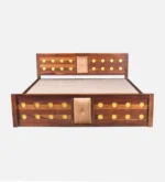 Velora Solid Sheesham Wood Contemporary Box Storage Bed - Image 5