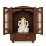 Vihaan Solid Sheesham Wood Modern Pooja Mandir for Home - Image 3