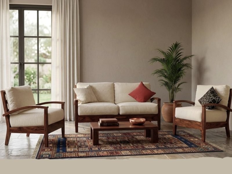 Solid Sheesham Wood Luxury Sofa set Sarve Furniture